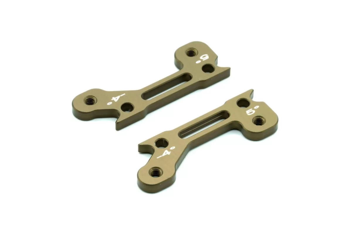 7075 T6 3mm 2 x Upper Arm Bracket Hard Anodized 5°-4°