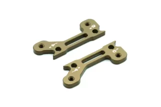 7075 T6 3mm 2 x Upper Arm Bracket Hard Anodized 5°-4°