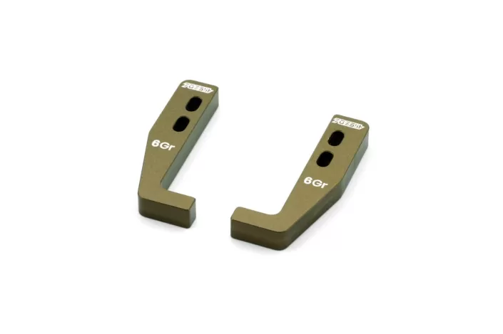 2 x 7075 T6 Battery Weight 6 Gr Hard Anodized